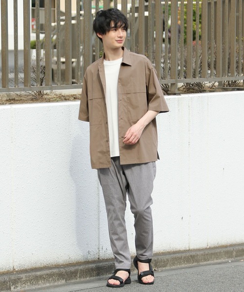 GLOBAL WORK（グローバルワーク）の「マルチファンクションシャツ/267377（シャツ/ブラウス・メンズ・ブラック/ベージュ/ライトグリーン・SMALL/MEDIUM/LARGE）」の14枚目の写真