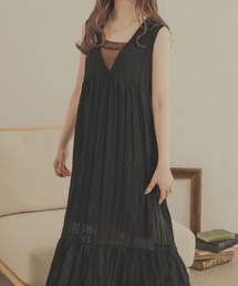 Ambre Neige | 【前後2WAY／2サイズ展開】クリンクルノースリーブワンピース／WEB/EC限定商品(ワンピース)