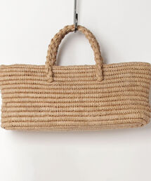 Le Voyage en panier 編みハンドルフラットかご