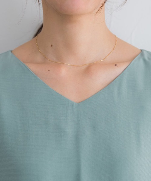 裾切り替えフレンチスリーブワンピース