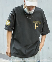 MLB/メジャーリーグベースボール 別注 ワッペン刺繍 ビッグシルエット半袖Tシャツ