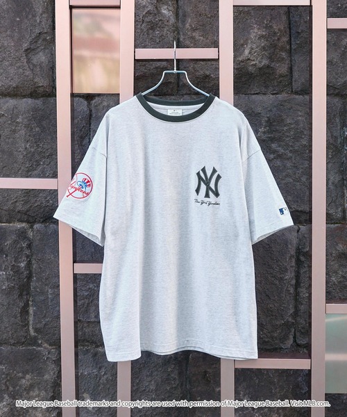 MLB（メジャーリーグベースボール）の「MLB/メジャーリーグベースボール 別注 ワッペン刺繍 ビッグシルエット半袖Tシャツ（Tシャツ/カットソー）」｜詳細画像