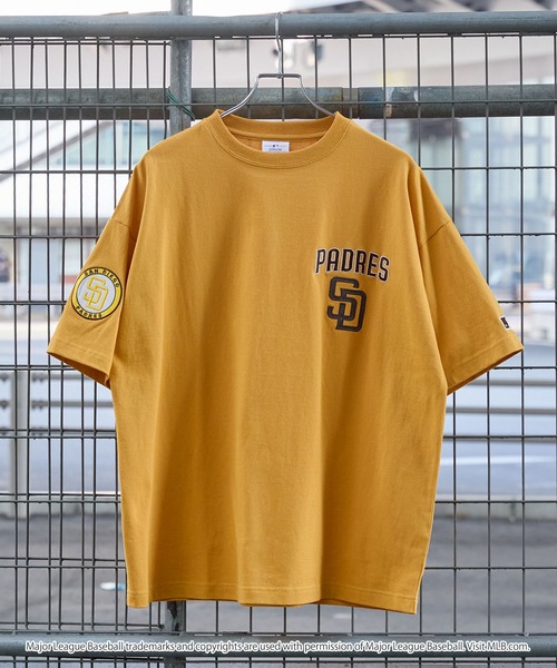 MLB（メジャーリーグベースボール）の「MLB/メジャーリーグベースボール 別注 ワッペン刺繍 ビッグシルエット半袖Tシャツ（Tシャツ/カットソー）」｜詳細画像