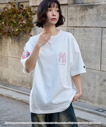 MLB（メジャーリーグベースボール）の「MLB メジャーリーグベースボール 別注 ワッペン刺繍 ビッグシルエット半袖Tシャツ（Tシャツ/カットソー）」