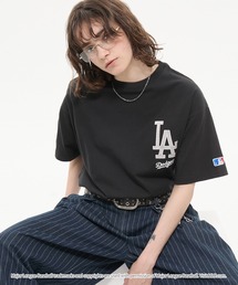 MLB（メジャーリーグベースボール）の「MLB/メジャーリーグベースボール 別注 ワッペン刺繍 ビッグシルエット半袖Tシャツ（Tシャツ/カットソー）」