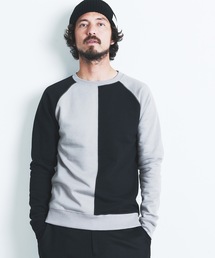 BACK BRASHED URAKE CRAZY PATTERN  C/N L/S:裏毛裏起毛 クレイジーパターン クルーネックロングスリーブ 22AW