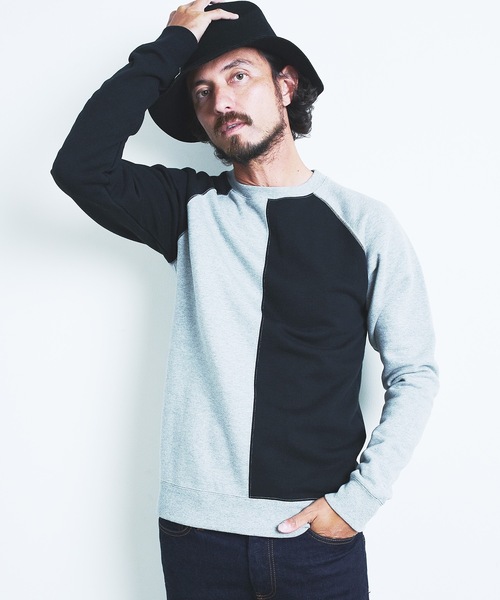Magine（マージン）の「BACK BRASHED URAKE CRAZY PATTERN  C/N L/S:裏毛裏起毛 クレイジーパターン クルーネックロングスリーブ 22AW（スウェット・メンズ・ホワイト/グレー/オリーブ/グレイッシュベージュ・44/46/48）」の11枚目の写真