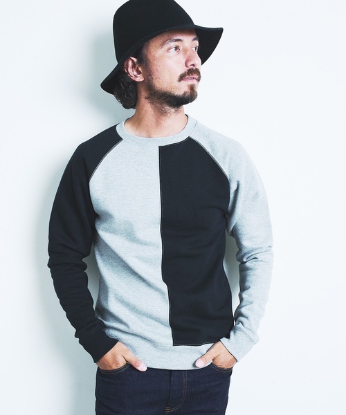 Magine（マージン）の「BACK BRASHED URAKE CRAZY PATTERN  C/N L/S:裏毛裏起毛 クレイジーパターン クルーネックロングスリーブ 22AW（スウェット・メンズ・ホワイト/グレー/オリーブ/グレイッシュベージュ・44/46/48）」の12枚目の写真