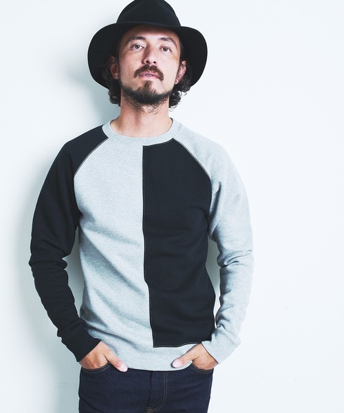 Magine（マージン）の「BACK BRASHED URAKE CRAZY PATTERN  C/N L/S:裏毛裏起毛 クレイジーパターン クルーネックロングスリーブ 22AW（スウェット・メンズ・ホワイト/グレー/オリーブ/グレイッシュベージュ・44/46/48）」の13枚目の写真