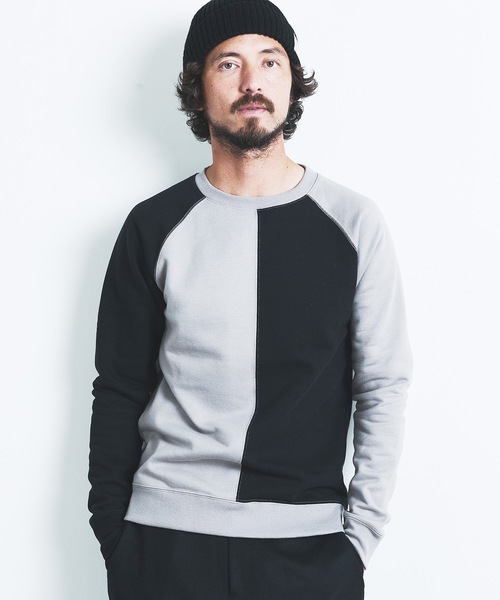 Magine（マージン）の「BACK BRASHED URAKE CRAZY PATTERN  C/N L/S:裏毛裏起毛 クレイジーパターン クルーネックロングスリーブ 22AW（スウェット・メンズ・ホワイト/グレー/オリーブ/グレイッシュベージュ・44/46/48）」の14枚目の写真