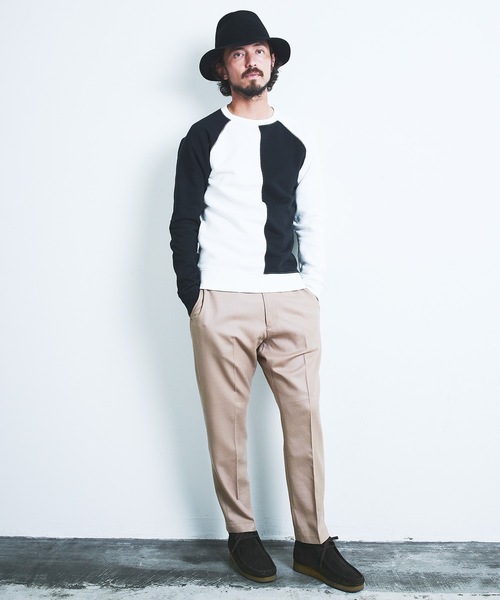 Magine（マージン）の「BACK BRASHED URAKE CRAZY PATTERN  C/N L/S:裏毛裏起毛 クレイジーパターン クルーネックロングスリーブ 22AW（スウェット・メンズ・ホワイト/グレー/オリーブ/グレイッシュベージュ・44/46/48）」の22枚目の写真