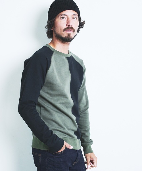 Magine（マージン）の「BACK BRASHED URAKE CRAZY PATTERN  C/N L/S:裏毛裏起毛 クレイジーパターン クルーネックロングスリーブ 22AW（スウェット・メンズ・ホワイト/グレー/オリーブ/グレイッシュベージュ・44/46/48）」の18枚目の写真