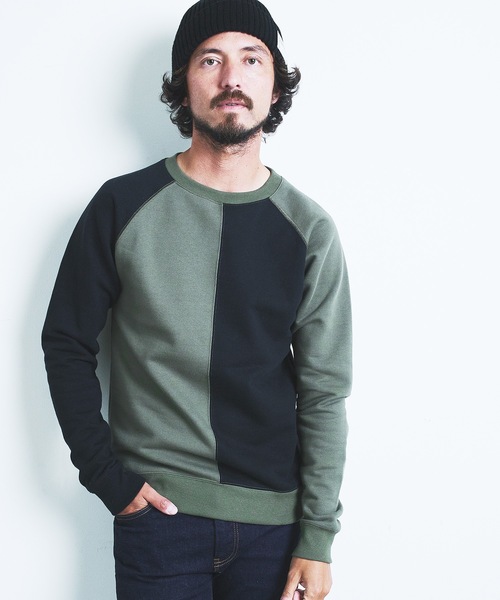 Magine（マージン）の「BACK BRASHED URAKE CRAZY PATTERN  C/N L/S:裏毛裏起毛 クレイジーパターン クルーネックロングスリーブ 22AW（スウェット・メンズ・ホワイト/グレー/オリーブ/グレイッシュベージュ・44/46/48）」の19枚目の写真