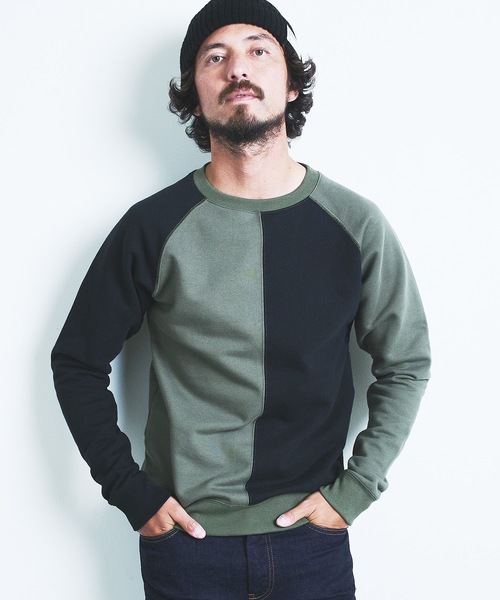 Magine（マージン）の「BACK BRASHED URAKE CRAZY PATTERN  C/N L/S:裏毛裏起毛 クレイジーパターン クルーネックロングスリーブ 22AW（スウェット・メンズ・ホワイト/グレー/オリーブ/グレイッシュベージュ・44/46/48）」の21枚目の写真