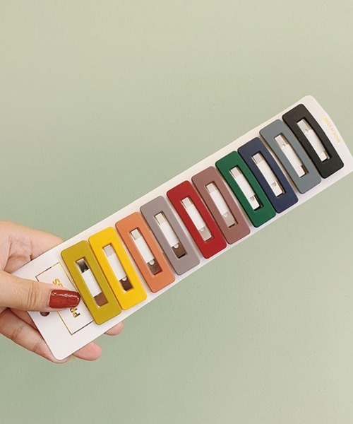 Fun & Daily（ファンアンドデイリー）の「F&D : 10セット・マットカラーヘアクリップ（バレッタ/ヘアクリップ・レディース・その他1/その他2/その他3/その他4/その他5・FREE）」の4枚目の写真