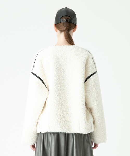 豪華 allureville（アルアバイル）の「フェイクプードルファー ジャケット・アウター