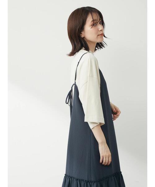 Green　Parks（グリーンパークス）の「プチハイネックボックスTシャツ（Tシャツ/カットソー・レディース・ブルー/グリーン/ブラック/ホワイト系その他2・FREE）」の20枚目の写真