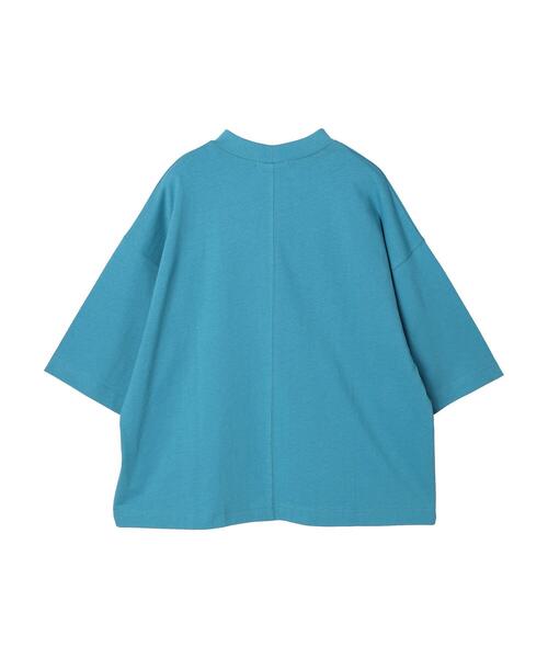 Green　Parks（グリーンパークス）の「プチハイネックボックスTシャツ（Tシャツ/カットソー・レディース・ブルー/グリーン/ブラック/ホワイト系その他2・FREE）」の9枚目の写真