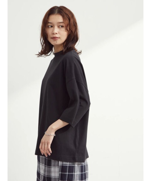 Green　Parks（グリーンパークス）の「プチハイネックボックスTシャツ（Tシャツ/カットソー・レディース・ブルー/グリーン/ブラック/ホワイト系その他2・FREE）」の5枚目の写真