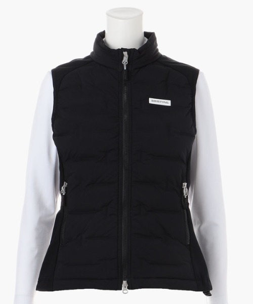 BRIEFING（ブリーフィング）の「WOMENS HYBRID DOWN VEST（ダウンベスト・レディース・オリーブ/ブラック/チャコールグレー・S/M）」の2枚目の写真