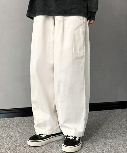 neos（ネオス）の「【neos -addictive design-】ルーズシルエット バルーン ペインター ワイド パンツ（その他パンツ・メンズ・ホワイト/ブラック/ベージュ・MEDIUM/LARGE/X-LARGE）」の2枚目の写真