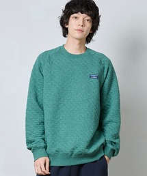 キルト・スウェットシャツ、クルーネック 米国フィット・レギュラー