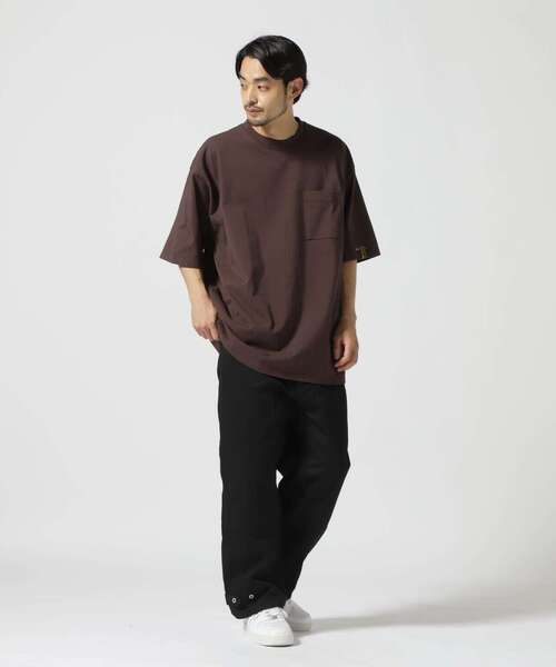 AVIREX（アヴィレックス）の「【WEB&DEPOT限定】 EMBROIDERY TAPING & TAPING POCKET CREW NECK T-SHIRT（Tシャツ/カットソー・メンズ・ホワイト/ブラック/ブラウン/グレー系その他3/ダークグリーン系・F/M/L/XL/2XL）」の5枚目の写真
