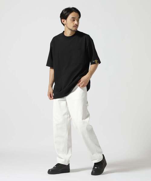 AVIREX（アヴィレックス）の「【WEB&DEPOT限定】 EMBROIDERY TAPING & TAPING POCKET CREW NECK T-SHIRT（Tシャツ/カットソー・メンズ・ホワイト/ブラック/ブラウン/グレー系その他3/ダークグリーン系・F/M/L/XL/2XL）」の3枚目の写真