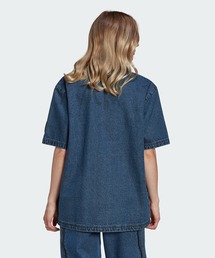 adidas Originals 半袖デニムシャツ アディダス デニム半袖シャツ - ブルー | アディダス ジャパン