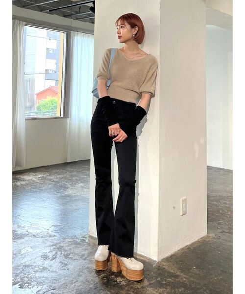 EMODA（エモダ）の「ニットハンドウォーマー（アームカバー・レディース・ブラック/ブルー・FREE）」の11枚目の写真