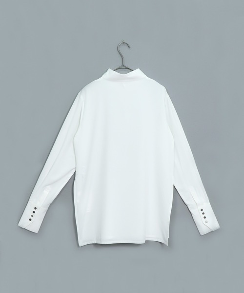 &g'aime(アンジェム)の「【&g’aime】スタンドカラーシャツ(シャツ/ブラウス・レディース・ホワイト/チャコールグレー/ブラック・FREE)」の12枚目の写真