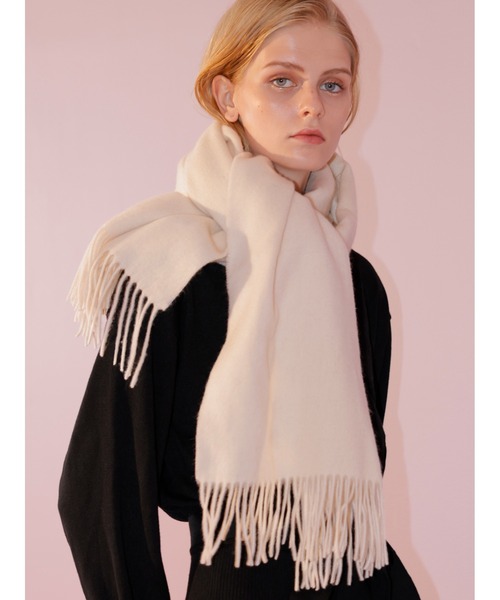 TONAL（トーナル）の「カシミアブレンドストール（ストール/ショール・レディース・ベージュ/ブラウン/アイボリー/ミント・FREE）」の2枚目の写真