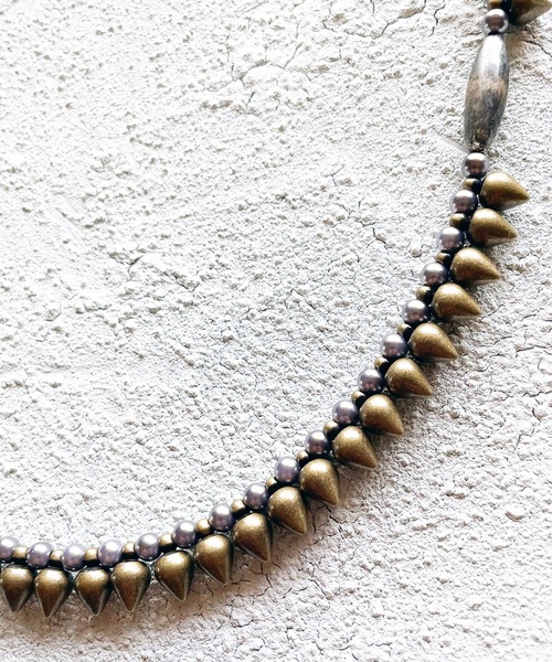 GARA（ガラ）の「GARA:LINKAGE NECKLACE（ネックレス・メンズ・アンティークゴールド・ONE SIZE）」の2枚目の写真