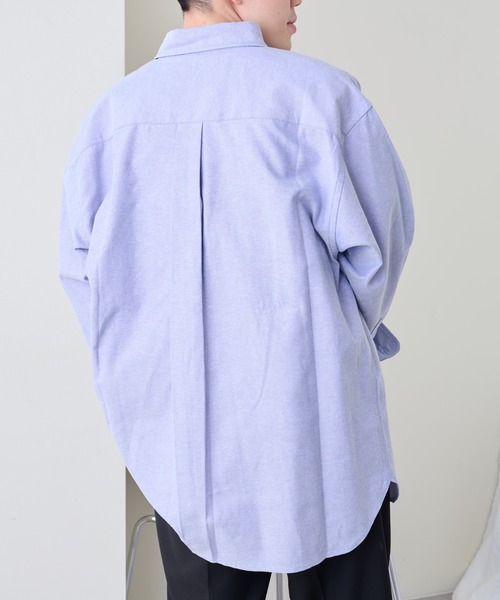 COLONY 2139(コロニートゥーワンスリーナイン)の「UNISEX / リラックスオックス長袖シャツ(シャツ/ブラウス・メンズ・ホワイト/サックスブルー・MEDIUM/LARGE)」の4枚目の写真