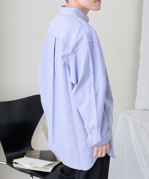 COLONY 2139(コロニートゥーワンスリーナイン)の「UNISEX / リラックスオックス長袖シャツ(シャツ/ブラウス・メンズ・ホワイト/サックスブルー・MEDIUM/LARGE)」の10枚目の写真
