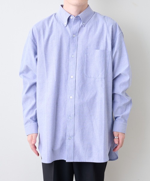 COLONY 2139(コロニートゥーワンスリーナイン)の「UNISEX / リラックスオックス長袖シャツ(シャツ/ブラウス・メンズ・ホワイト/サックスブルー・MEDIUM/LARGE)」の5枚目の写真