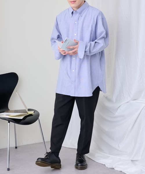 COLONY 2139(コロニートゥーワンスリーナイン)の「UNISEX / リラックスオックス長袖シャツ(シャツ/ブラウス・メンズ・ホワイト/サックスブルー・MEDIUM/LARGE)」の17枚目の写真