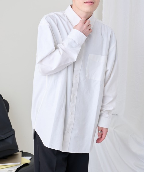 COLONY 2139(コロニートゥーワンスリーナイン)の「UNISEX / リラックスオックス長袖シャツ(シャツ/ブラウス・メンズ・ホワイト/サックスブルー・MEDIUM/LARGE)」の12枚目の写真