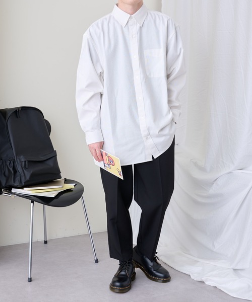 COLONY 2139(コロニートゥーワンスリーナイン)の「UNISEX / リラックスオックス長袖シャツ(シャツ/ブラウス・メンズ・ホワイト/サックスブルー・MEDIUM/LARGE)」の19枚目の写真