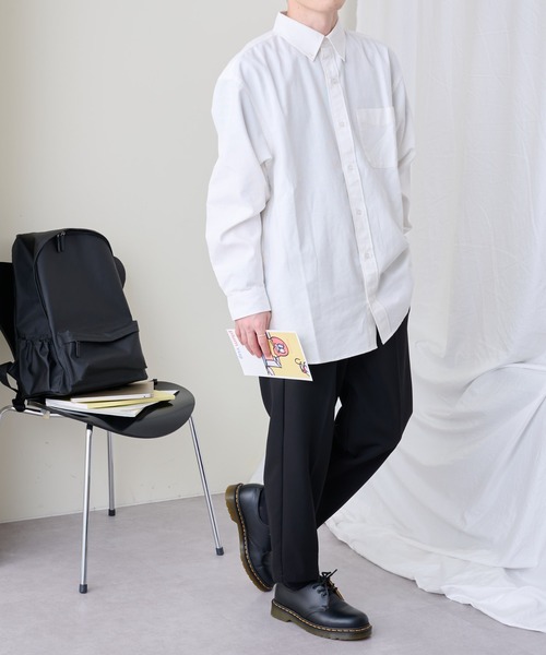 COLONY 2139(コロニートゥーワンスリーナイン)の「UNISEX / リラックスオックス長袖シャツ(シャツ/ブラウス・メンズ・ホワイト/サックスブルー・MEDIUM/LARGE)」の13枚目の写真