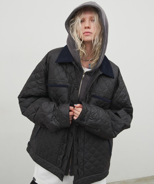 最初値下げ！新品タグ付き  ブラック キルティングジャケットXL セール】 【訳ワリ特価】HOTOPIA キルティングジャケット （ダウン