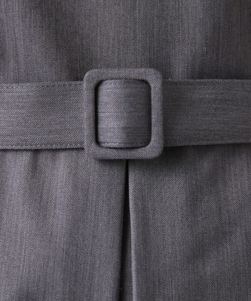 Cheek（チーク）の「トレンチライクセットワンピース（ワンピース・レディース・チャコールグレー/ネイビー/モカ・SMALL/MEDIUM）」の21枚目の写真