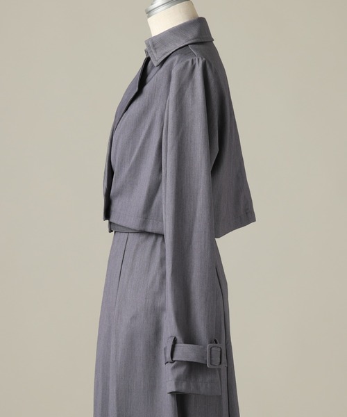 Cheek（チーク）の「トレンチライクセットワンピース（ワンピース・レディース・チャコールグレー/ネイビー/モカ・SMALL/MEDIUM）」の15枚目の写真