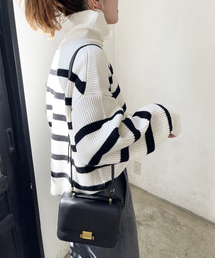 スピック&スパン 24AW クルーネックワイドチュニックプルオーバー ニット セーター 長袖 チャコールグレー 24080200559140 レディース Spick & Span - スピック&スパン 24AW クルーネック ワイド
