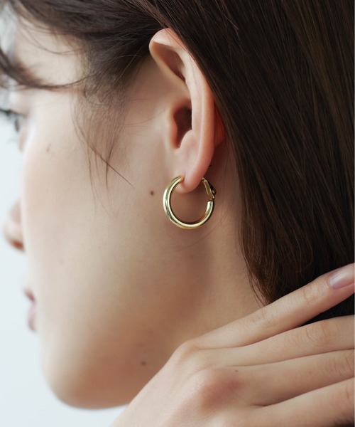 セール】YU-KA : キャッチ一体型 シンプルフープピアス（ピアス