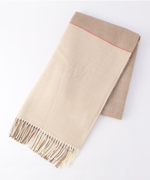 MONO　COMME CA（モノコムサ）の「ポンチョストール（ストール/ショール・レディース・ベージュ/ブラック系/サックスブルー・FREE）」の9枚目の写真