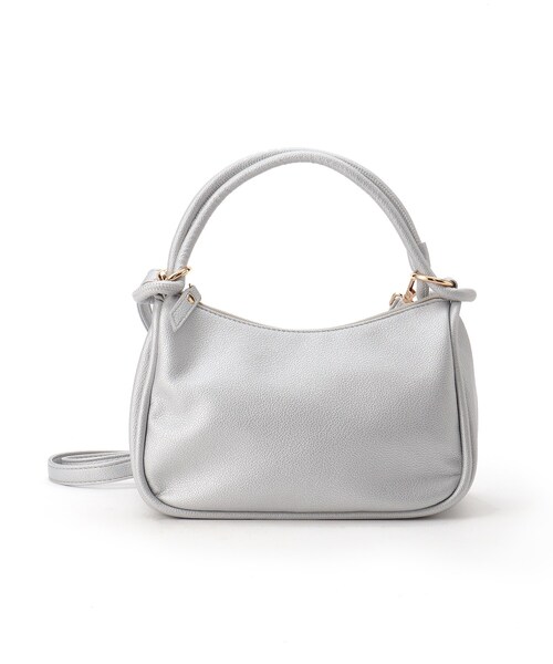 SHOO・LA・RUE（シューラルー）の「◆ノットハンドルハーフムーンショルダーバッグ【2WAY】（ショルダーバッグ・レディース・ブラック/シルバー/グリーン/サンドベージュ・00）」の4枚目の写真