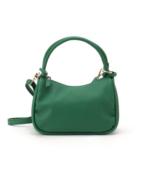 SHOO・LA・RUE（シューラルー）の「◆ノットハンドルハーフムーンショルダーバッグ【2WAY】（ショルダーバッグ・レディース・ブラック/シルバー/グリーン/サンドベージュ・00）」の3枚目の写真