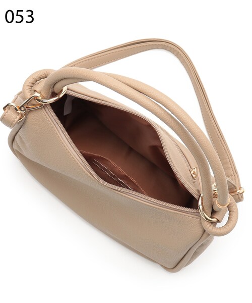 SHOO・LA・RUE（シューラルー）の「◆ノットハンドルハーフムーンショルダーバッグ【2WAY】（ショルダーバッグ・レディース・ブラック/シルバー/グリーン/サンドベージュ・00）」の5枚目の写真