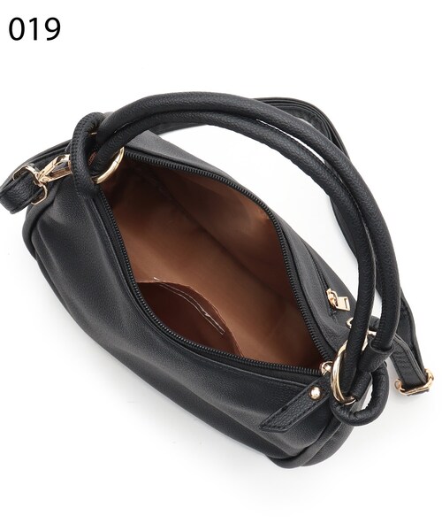 SHOO・LA・RUE（シューラルー）の「◆ノットハンドルハーフムーンショルダーバッグ【2WAY】（ショルダーバッグ・レディース・ブラック/シルバー/グリーン/サンドベージュ・00）」の7枚目の写真